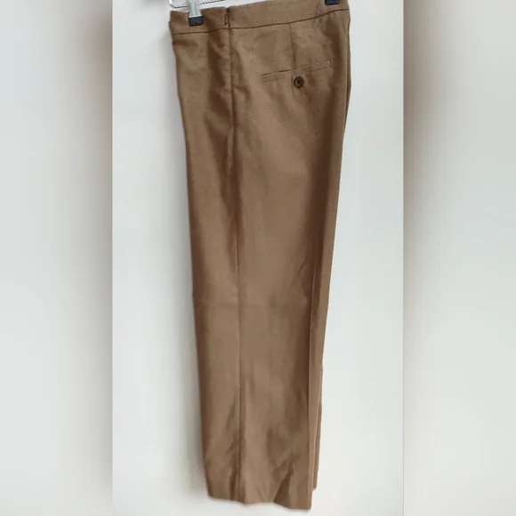 Jigsaw Brown Tan 100% Wool Wide Leg Trousers Size 10 - Picture 7 of 8
